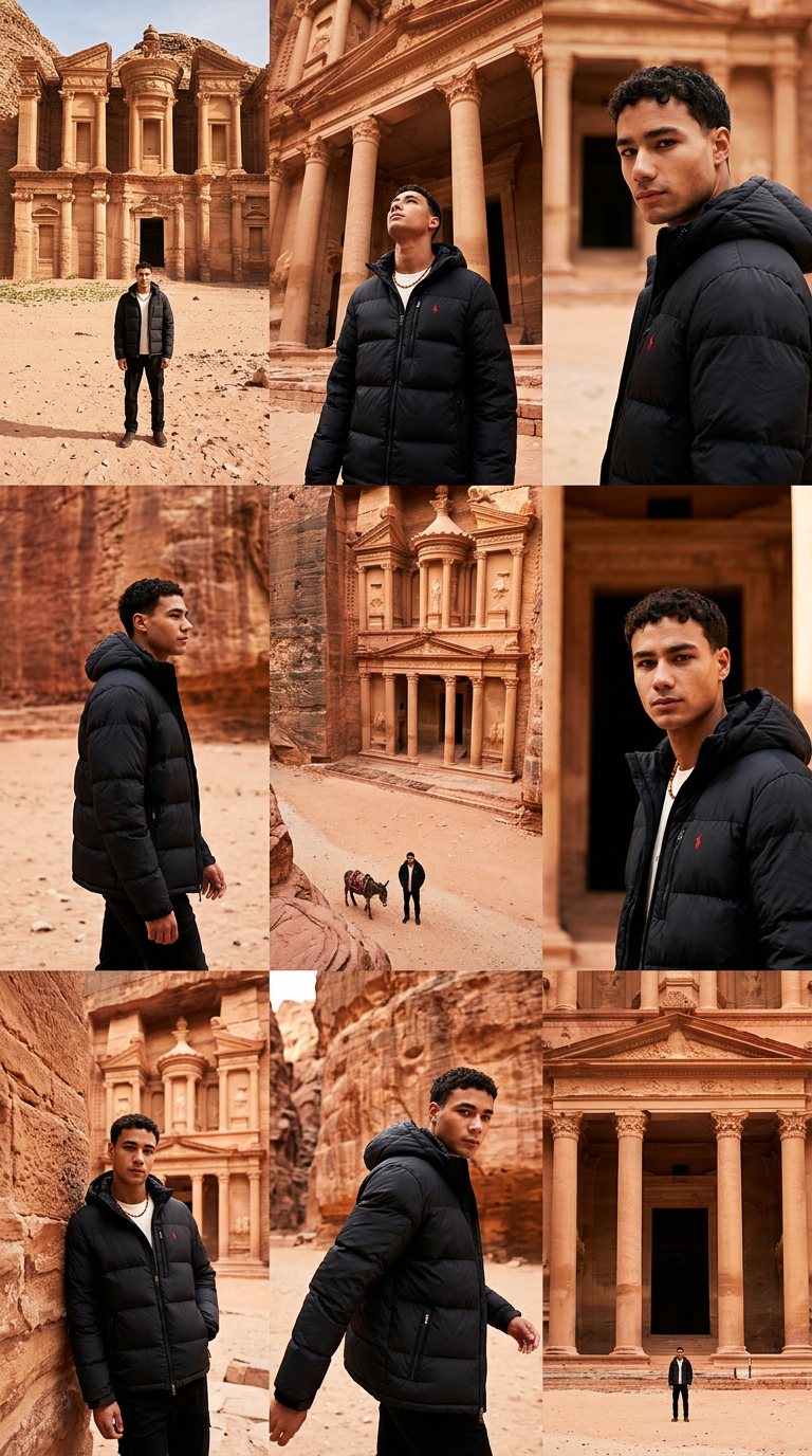 Puffer jacket at Petra