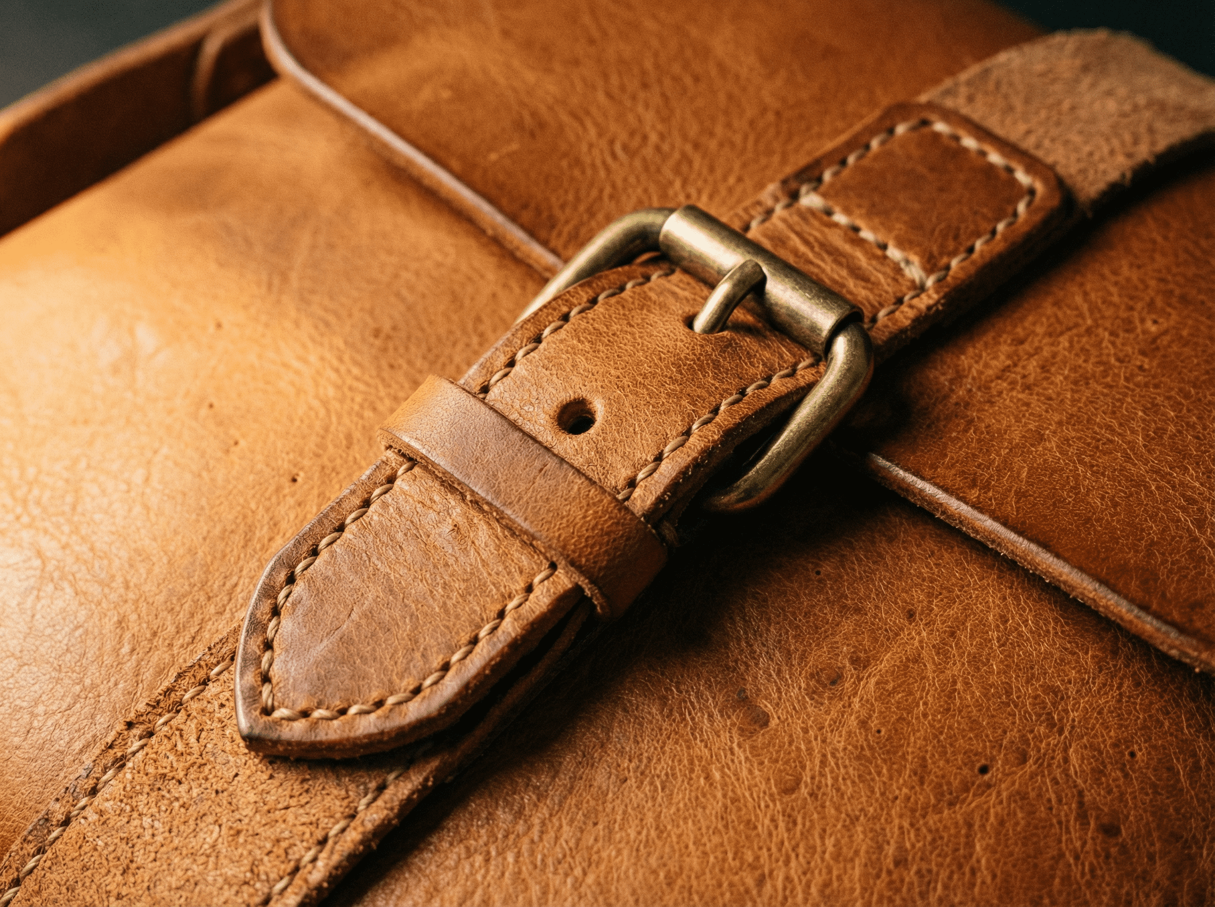 Leather bag detail